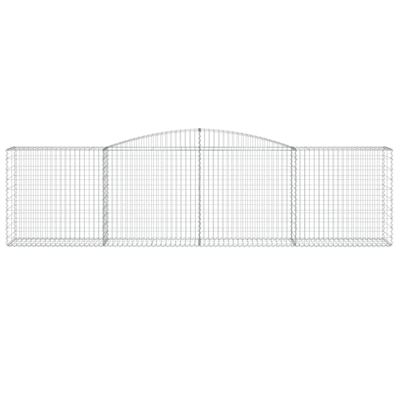 vidaXL 9 db íves horganyzott vas gabion kosár 400x50x100/120 cm