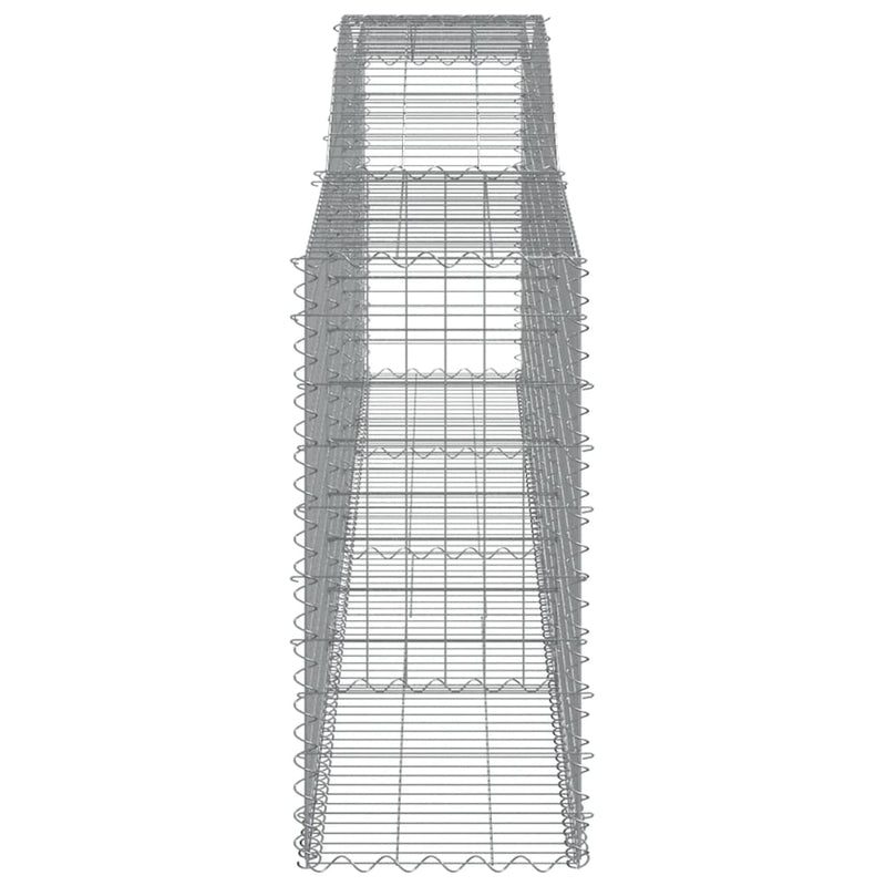 vidaXL 9 db íves horganyzott vas gabion kosár 400x50x100/120 cm