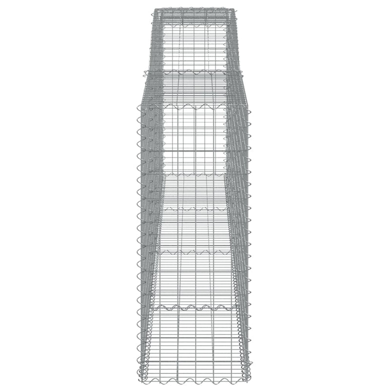 vidaXL 3 db íves horganyzott vas gabion kosár 400x50x120/140 cm