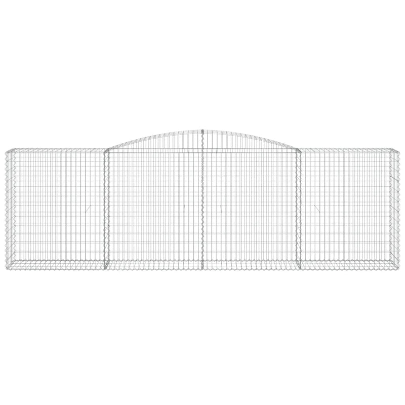 vidaXL 15 db íves horganyzott vas gabion kosár 400x50x120/140 cm
