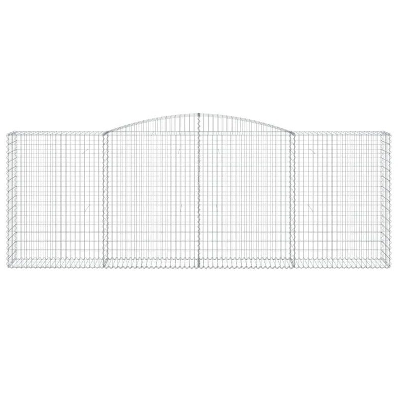 vidaXL 3 db íves horganyzott vas gabion kosár 400x50x140/160 cm