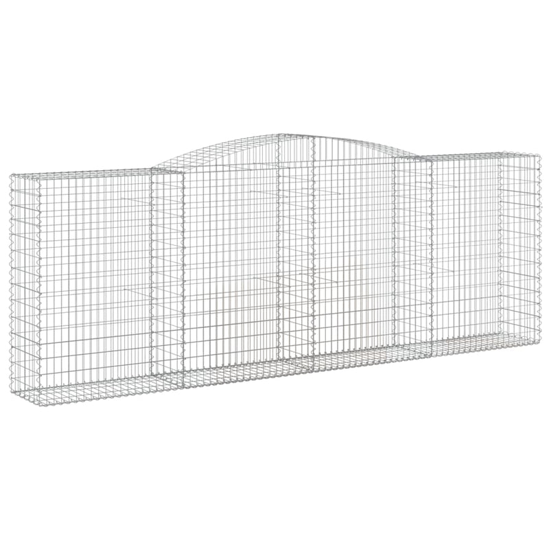 vidaXL 5 db íves horganyzott vas gabion kosár 400x50x140/160 cm