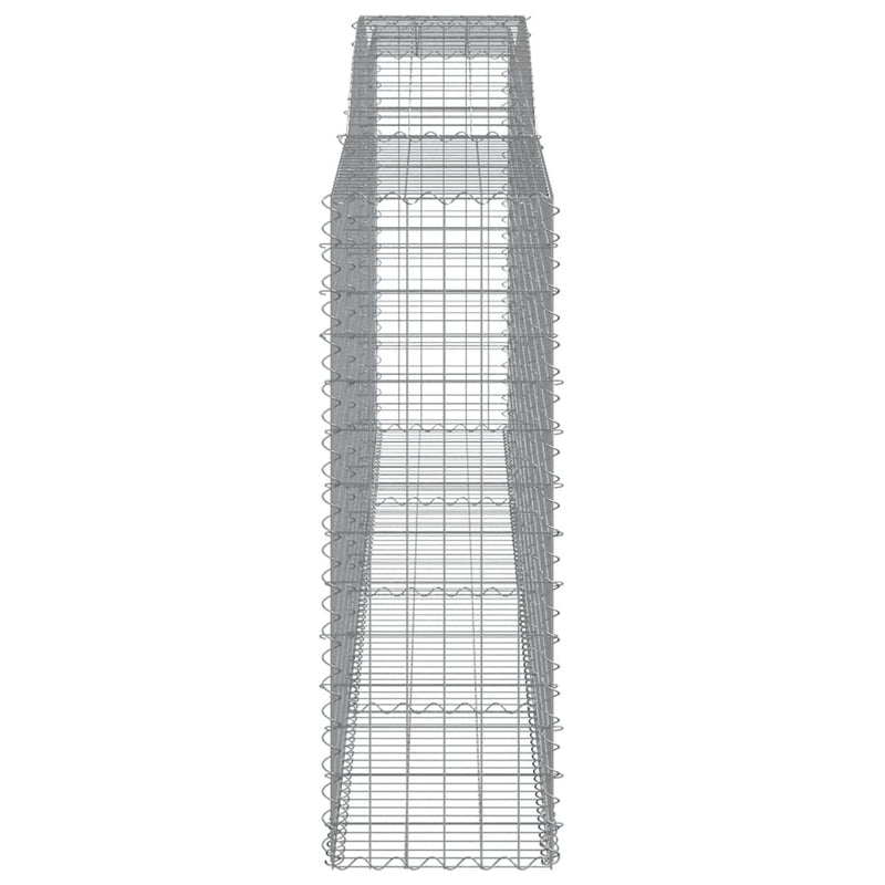 vidaXL 5 db íves horganyzott vas gabion kosár 400x50x140/160 cm