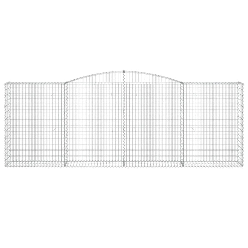 vidaXL 7 db íves horganyzott vas gabion kosár 400x50x140/160 cm