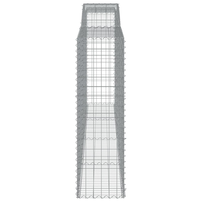 vidaXL 5 db íves horganyzott vas gabion kosár 400 x 50 x 160/180 cm