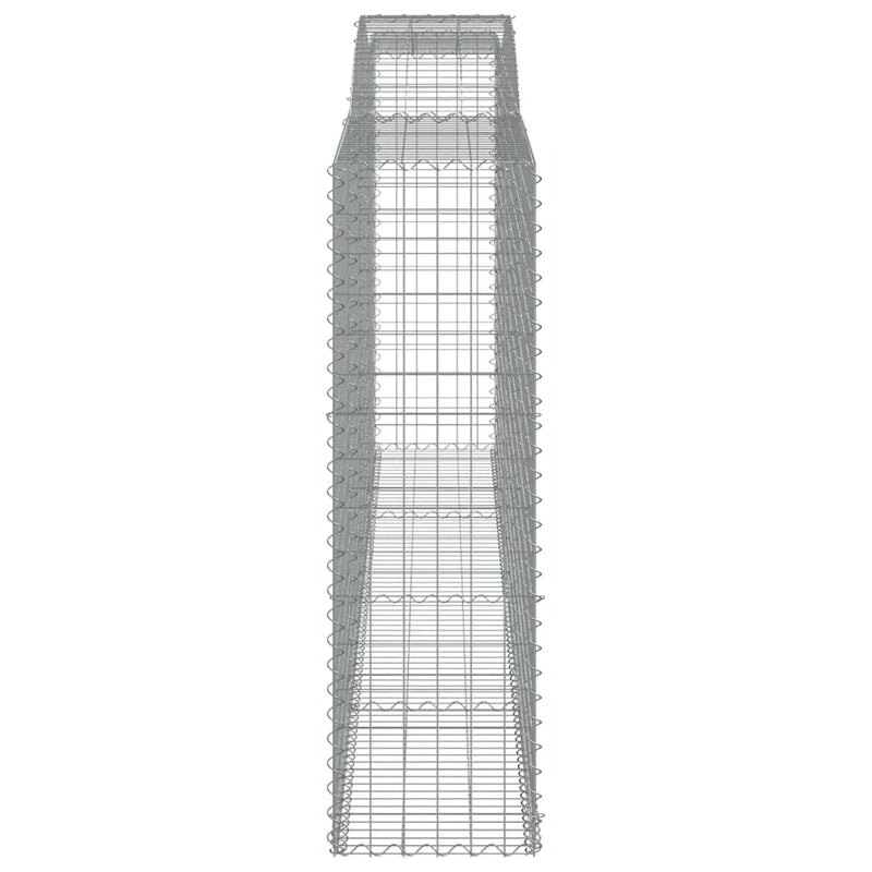 vidaXL 7 db íves horganyzott vas gabion kosár 400x50x160/180 cm