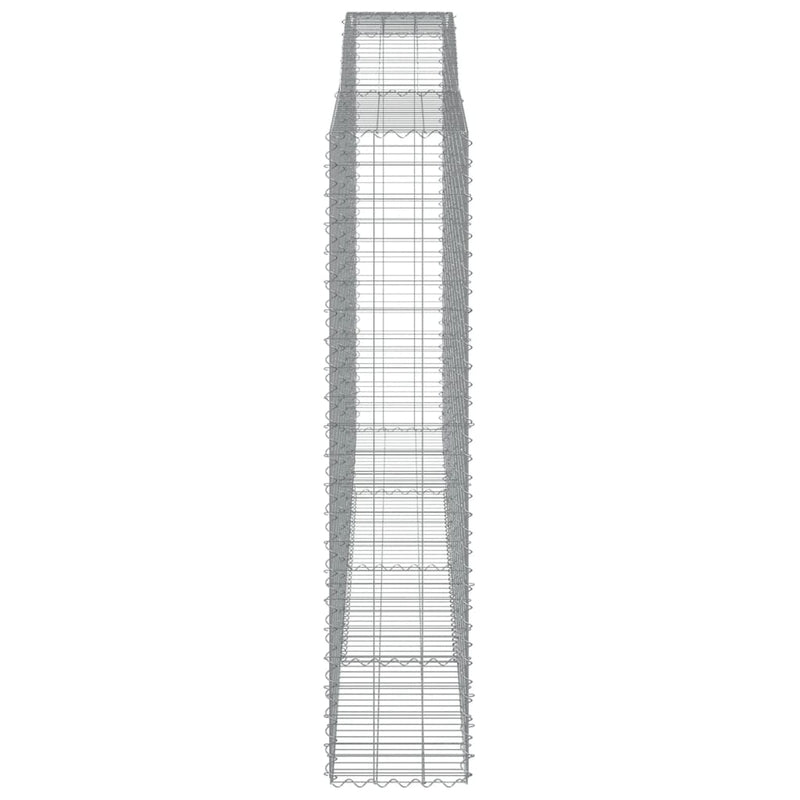 vidaXL 3 db íves horganyzott vas gabion kosár 400x50x220/240 cm