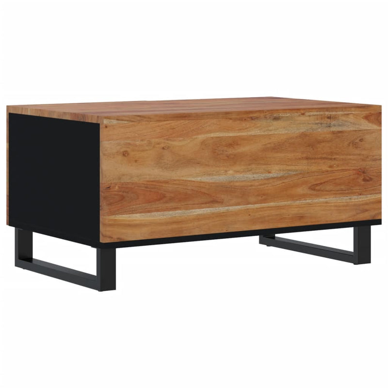 vidaXL tömör akácfa és szerelt fa dohányzóasztal 80 x 50 x 40 cm