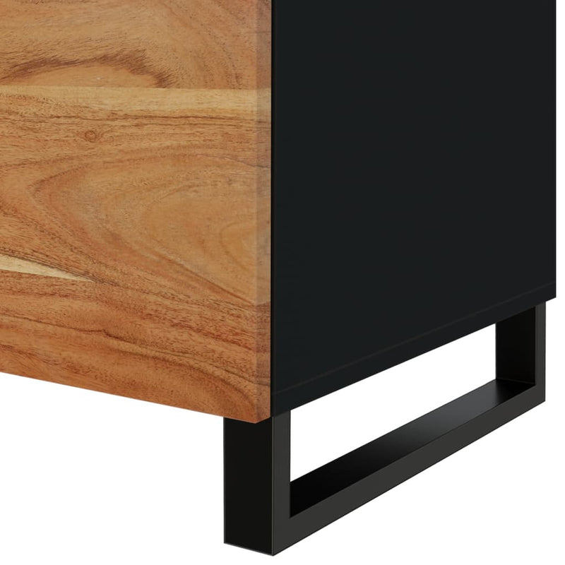 vidaXL tömör akácfa és szerelt fa dohányzóasztal 80 x 50 x 40 cm