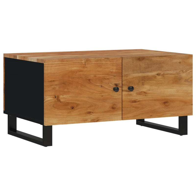 vidaXL tömör akácfa és szerelt fa dohányzóasztal 80 x 50 x 40 cm