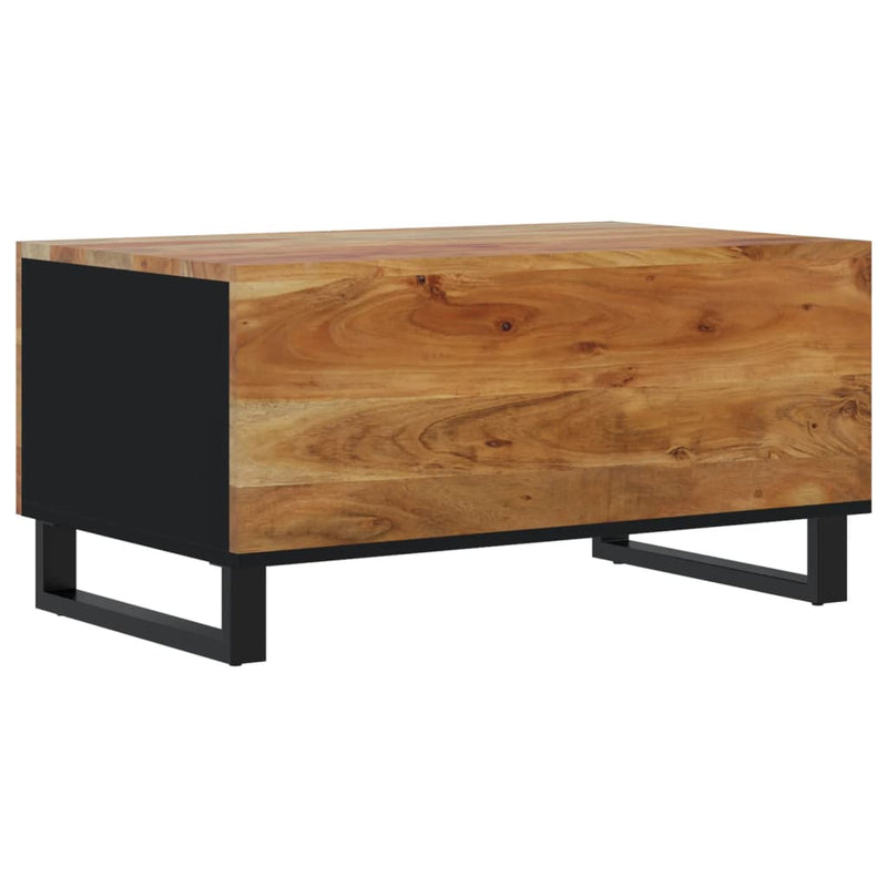 vidaXL tömör akácfa és szerelt fa dohányzóasztal 80 x 50 x 40 cm