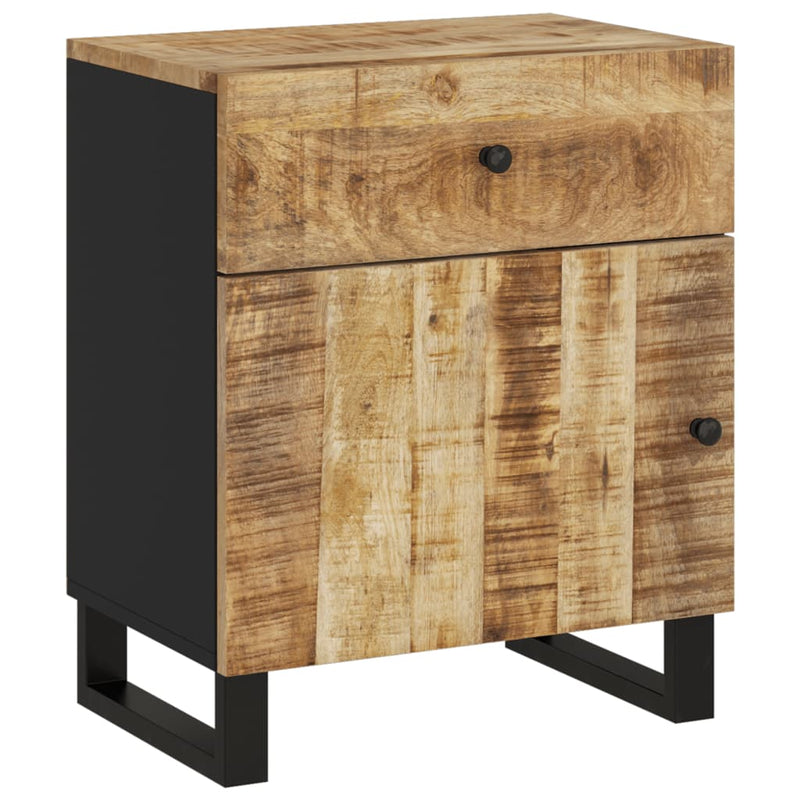 vidaXL tömör mangófa és szerelt fa éjjeliszekrény 55 x 33 x 60 cm