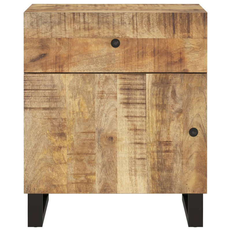 vidaXL tömör mangófa és szerelt fa éjjeliszekrény 55 x 33 x 60 cm