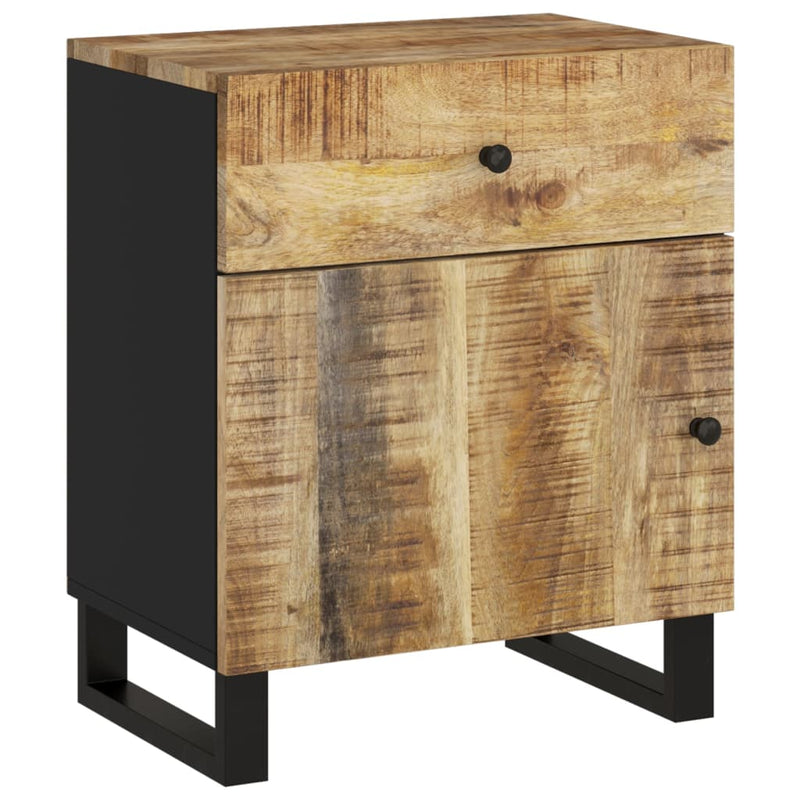 vidaXL tömör mangófa és szerelt fa éjjeliszekrény 55 x 33 x 60 cm