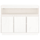 vidaXL fehér tömör fenyőfa tálalószekrény 104,5x34x80 cm