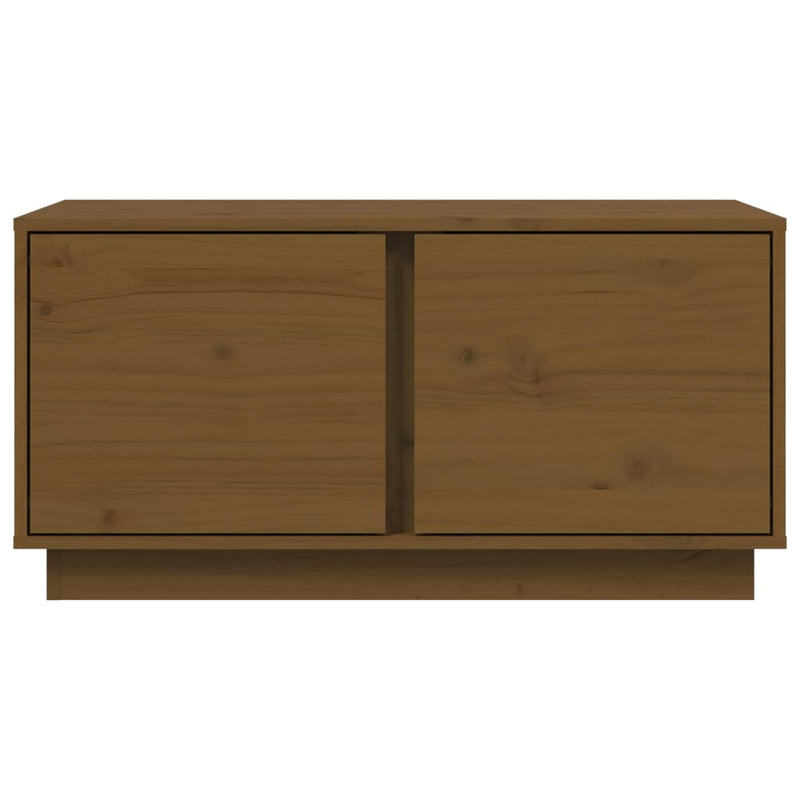 vidaXL mézbarna tömör fenyőfa dohányzóasztal 80 x 50 x 40 cm