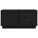 vidaXL fekete tömör fenyőfa dohányzóasztal 80 x 50 x 40 cm