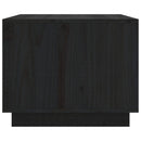 vidaXL fekete tömör fenyőfa dohányzóasztal 80 x 50 x 40 cm