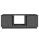 vidaXL szürke tömör fenyőfa dohányzóasztal 110x50x40 cm