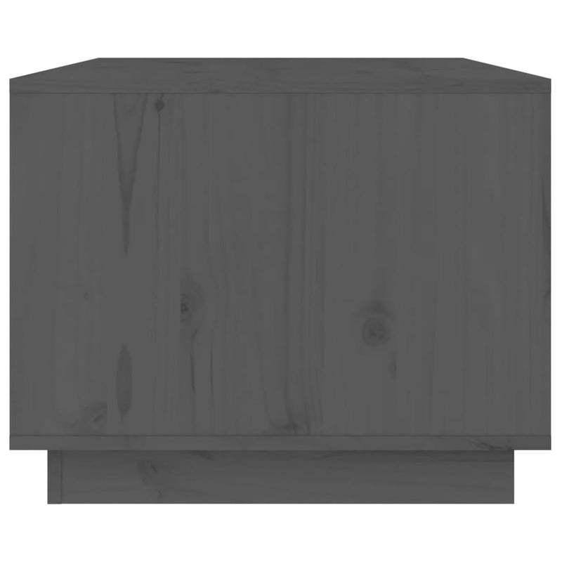 vidaXL szürke tömör fenyőfa dohányzóasztal 80 x 50 x 40 cm