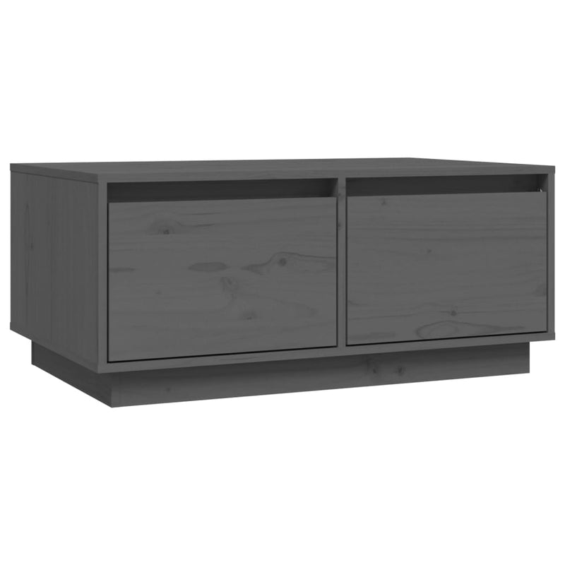 vidaXL szürke tömör fenyőfa dohányzóasztal 80 x 50 x 35 cm