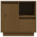 vidaXL mézbarna tömör fenyőfa éjjeliszekrény 50 x 34 x 50 cm