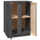 vidaXL szürke tömör fenyőfa tálalószekrény 60x35x80 cm