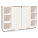 vidaXL fehér tömör fenyőfa tálalószekrény 120x35x80 cm