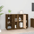 vidaXL mézbarna tömör fenyőfa tálalószekrény 120x35x80 cm