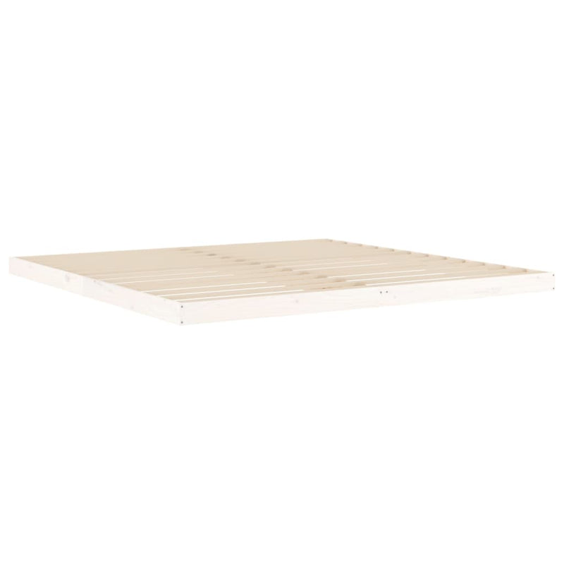 vidaXL fehér tömör fenyőfa ágykeret 200 x 200 cm