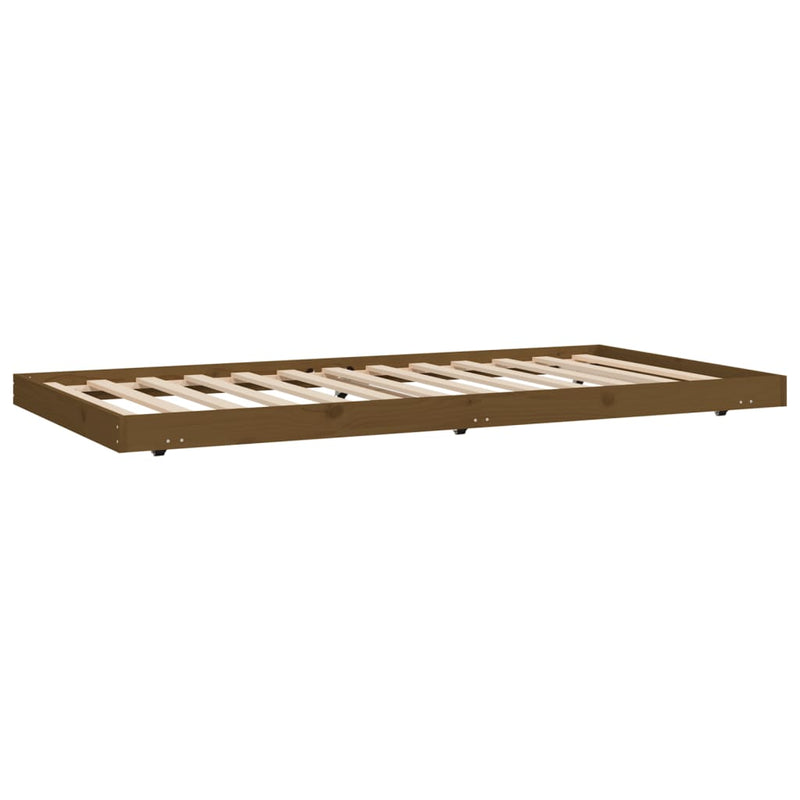 vidaXL mézbarna tömör fenyőfa ágykeret 90 x 200 cm