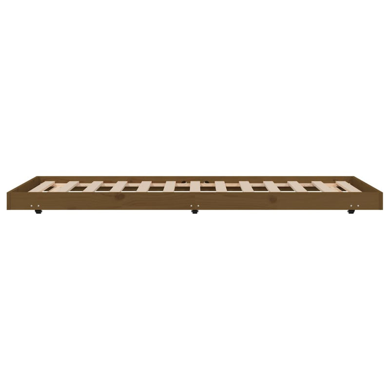 vidaXL mézbarna tömör fenyőfa ágykeret 75 x 190 cm