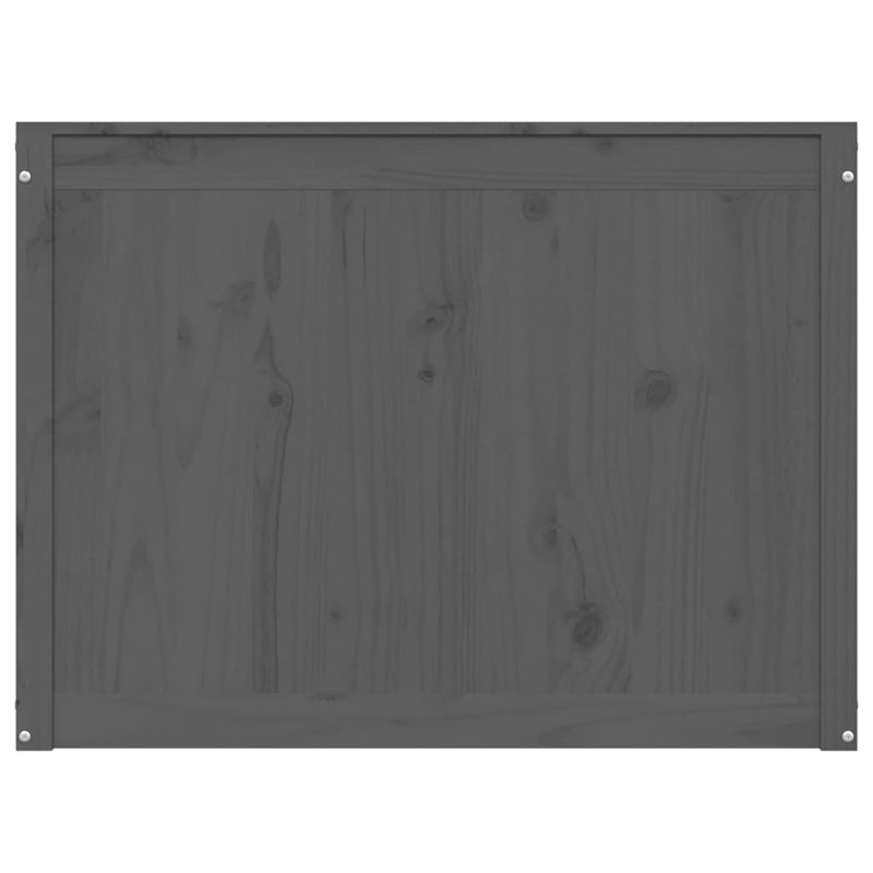 vidaXL szürke tömör fenyőfa szennyestartó láda 88,5 x 44 x 66 cm