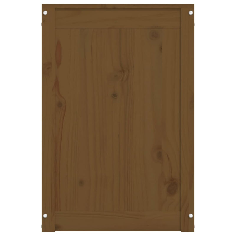 vidaXL mézbarna tömör fenyőfa szennyestartó láda 88,5 x 44 x 66 cm