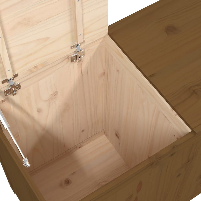 vidaXL mézbarna tömör fenyőfa szennyestartó láda 88,5 x 44 x 66 cm