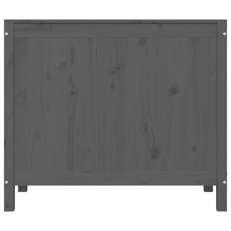 vidaXL szürke tömör fenyőfa szennyestartó láda 88,5 x 44 x 76 cm