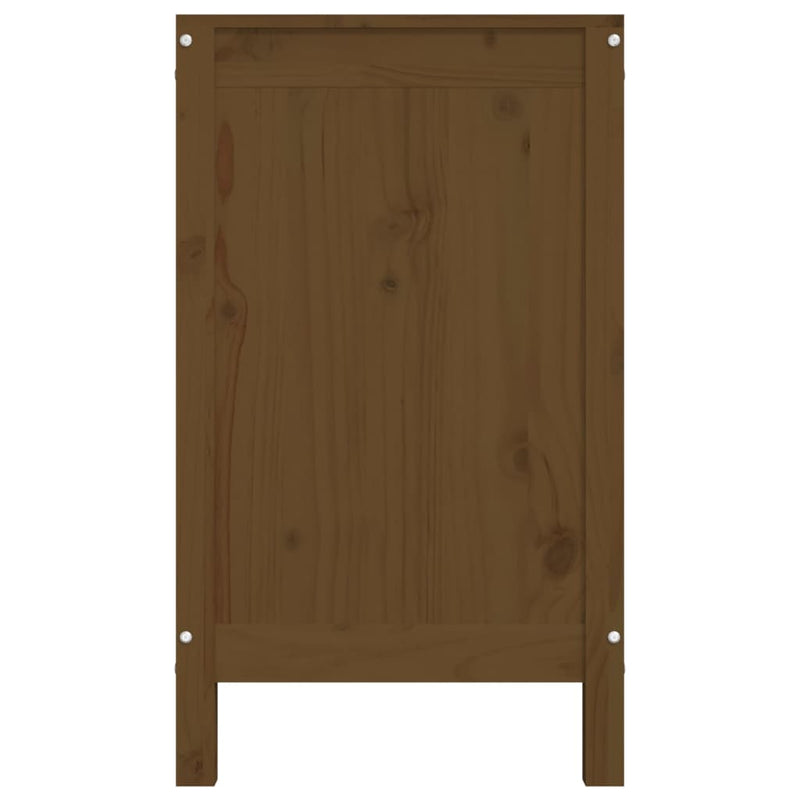 vidaXL mézbarna tömör fenyőfa szennyestartó láda 88,5 x 44 x 76 cm