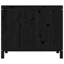 vidaXL fekete tömör fenyőfa szennyestartó láda 88,5 x 44 x 76 cm