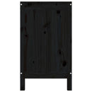 vidaXL fekete tömör fenyőfa szennyestartó láda 88,5 x 44 x 76 cm