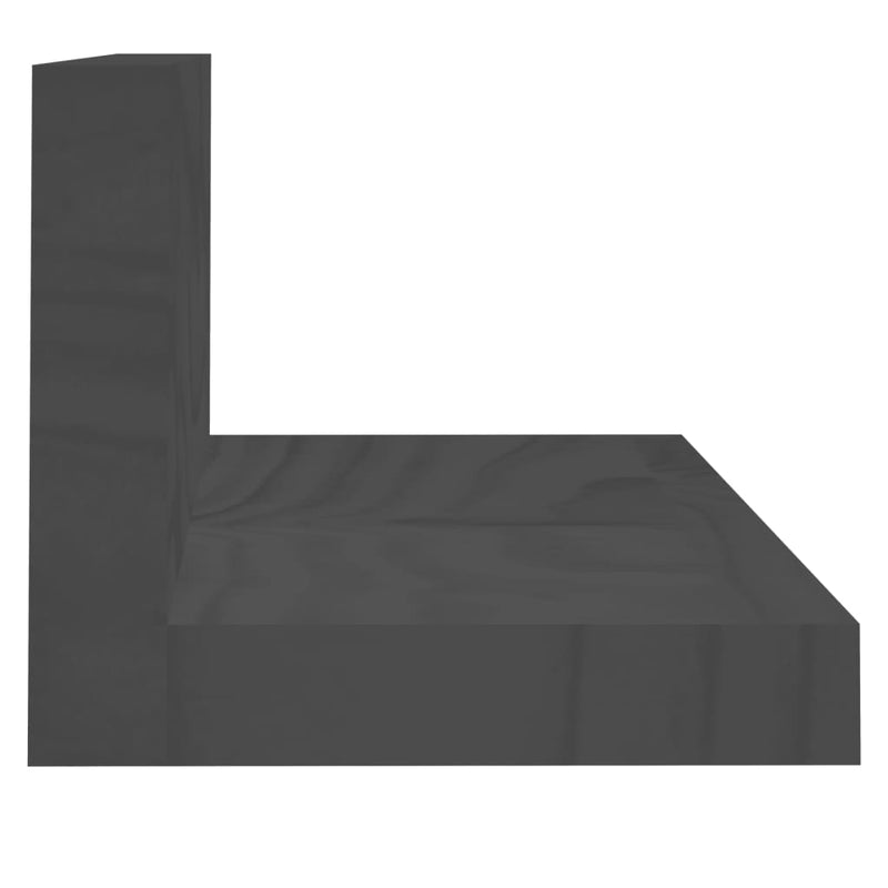 vidaXL 2 db szürke tömör fenyőfa falipolc 110 x 11 x 9 cm