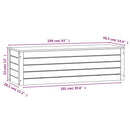 vidaXL fehér tömör fenyőfa tárolóláda 109 x 36,5 x 33 cm