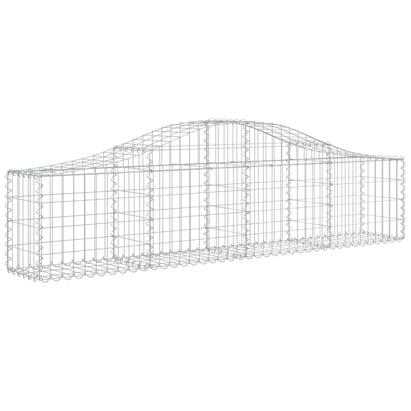 vidaXL íves horganyzott vas gabion kosár 200x30x40/60 cm