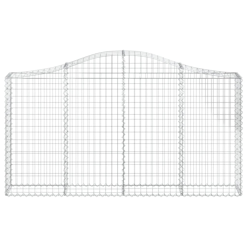 vidaXL íves horganyzott vas gabion kosár 200x30x100/120 cm