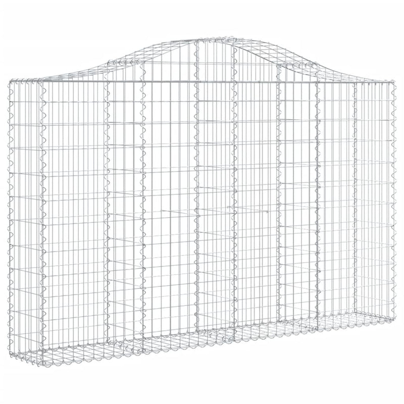 vidaXL íves horganyzott vas gabion kosár 200x30x120/140 cm