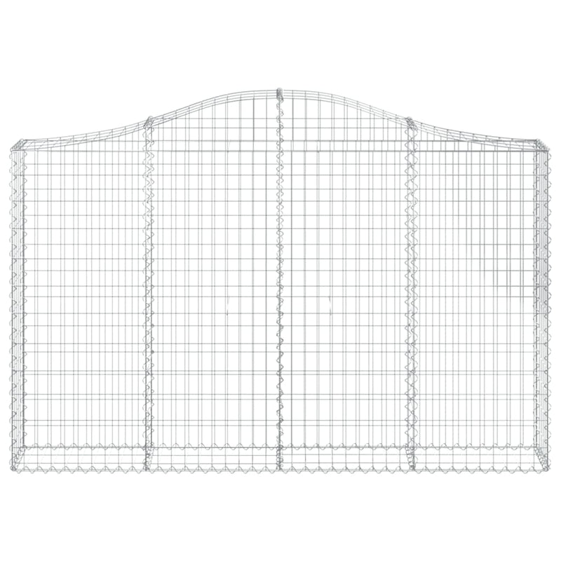 vidaXL íves horganyzott vas gabion kosár 200x30x120/140 cm