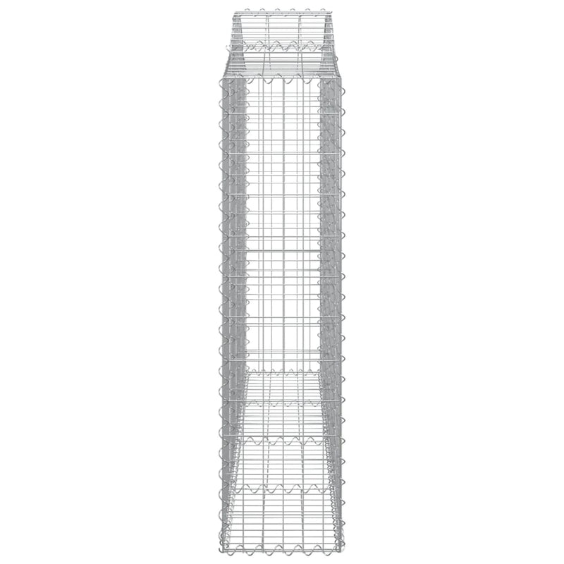 vidaXL íves horganyzott vas gabion kosár 200x30x120/140 cm