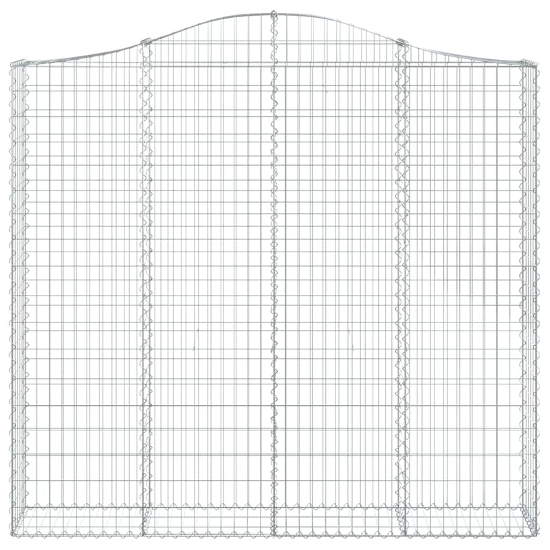 vidaXL íves horganyzott vas gabion kosár 200x30x180/200 cm