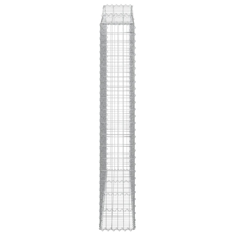 vidaXL íves horganyzott vas gabion kosár 200x30x180/200 cm