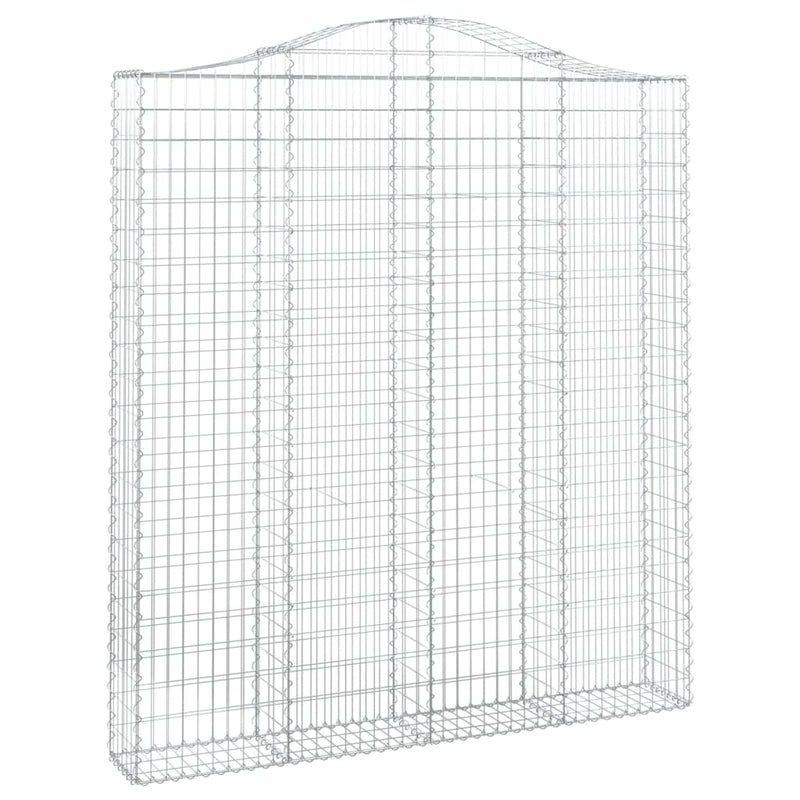 vidaXL íves horganyzott vas gabion kosár 200x30x220/240 cm