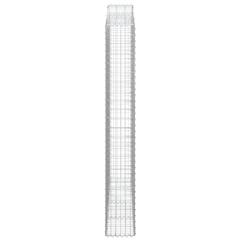 vidaXL íves horganyzott vas gabion kosár 200x30x220/240 cm
